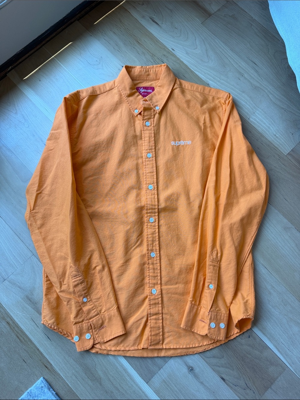 Supreme Orange Button-Down Oxford Shirt